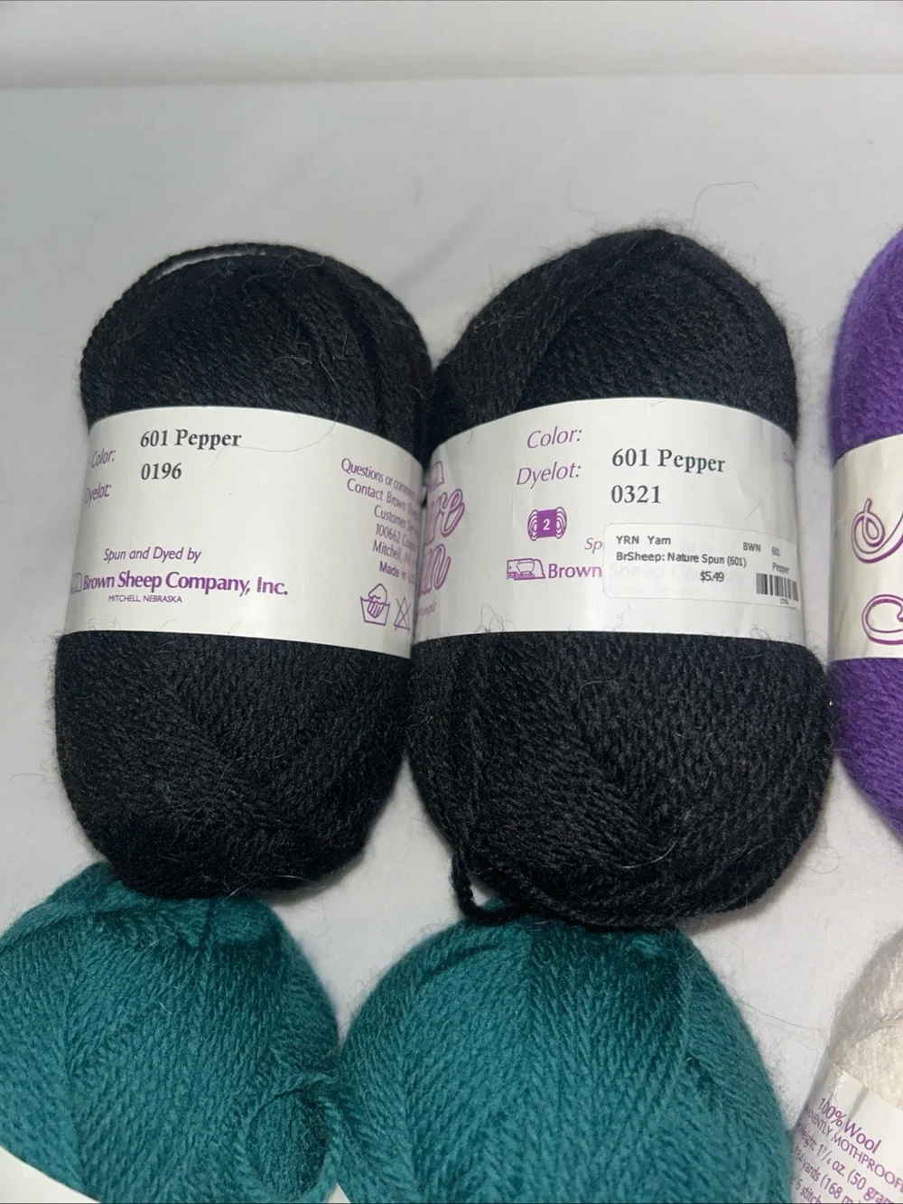 Nature Spun Brown Sheep Sports Weight Mixed Lot 13 Skeins Wool Mothproofed